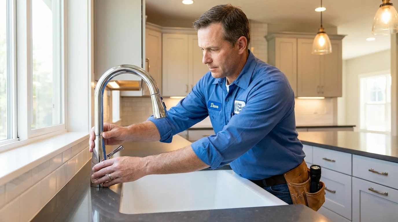 Kitchen faucet installation by Johns Plumbing LLC in Pennington Gap